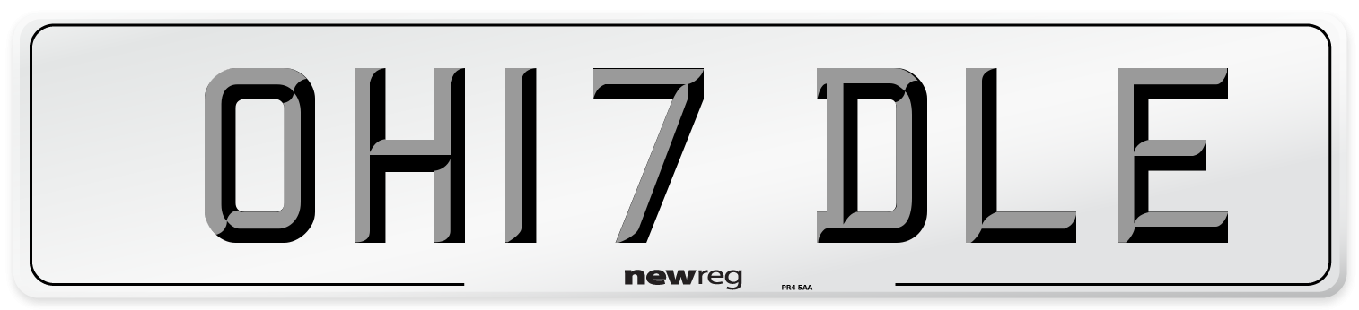 OH17 DLE Number Plate from New Reg
